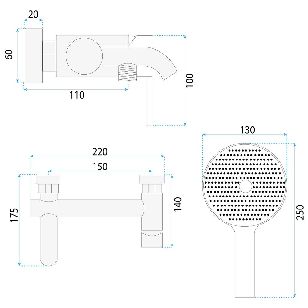 Bathroom faucet REA Foster Brush Copper