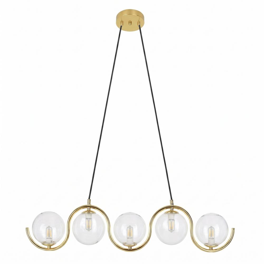 LAMPA SUFITOWA WISZĄCA APP1440-5CP Złota