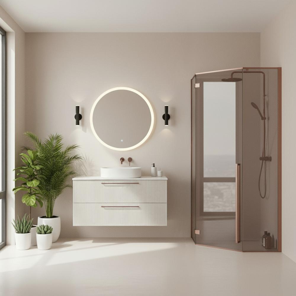 Duschkabine DIAMOND 90x90 COPPER BRUSH