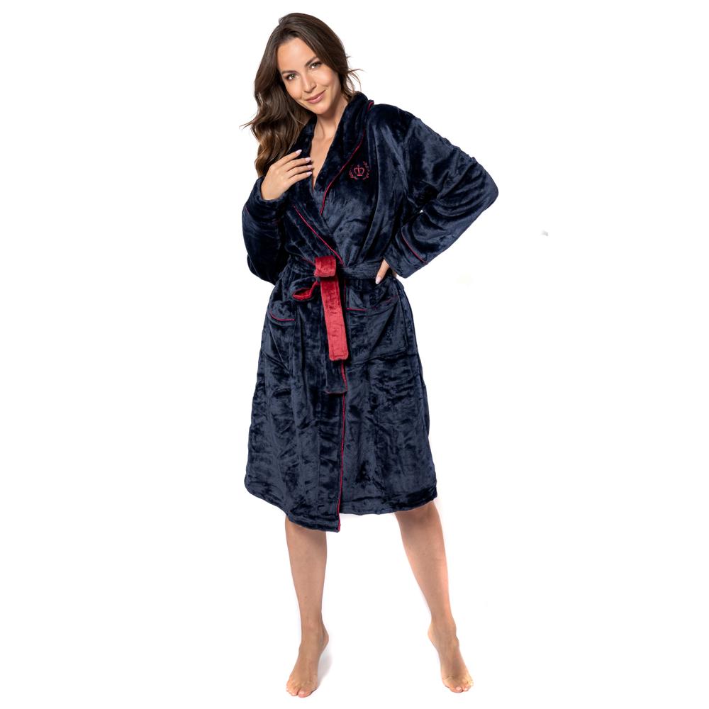 Bathrobe Roger Women Navy Red M