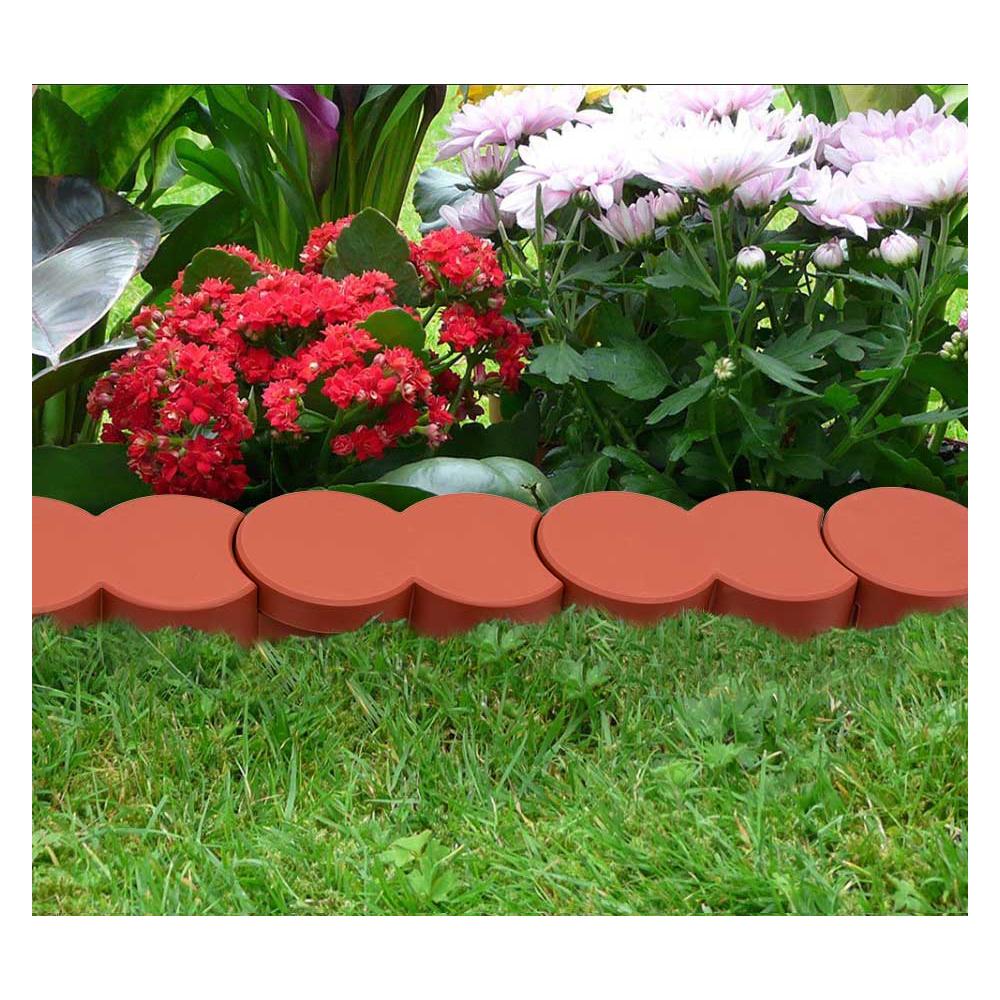 Obrzeże trawnikowe palisada 200cm 12szt. HD 7095 Terracotta