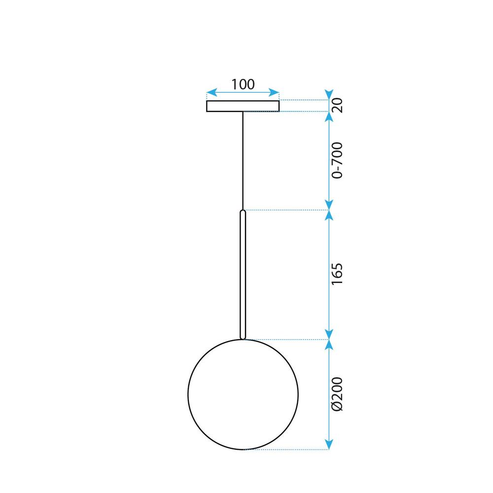 Hängelampe Kugel 20cm APP1684-1CP