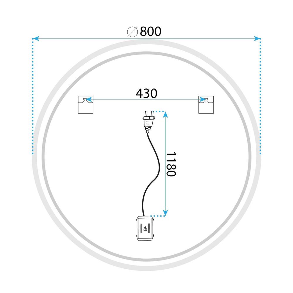 Oglindă LED SOFT 80