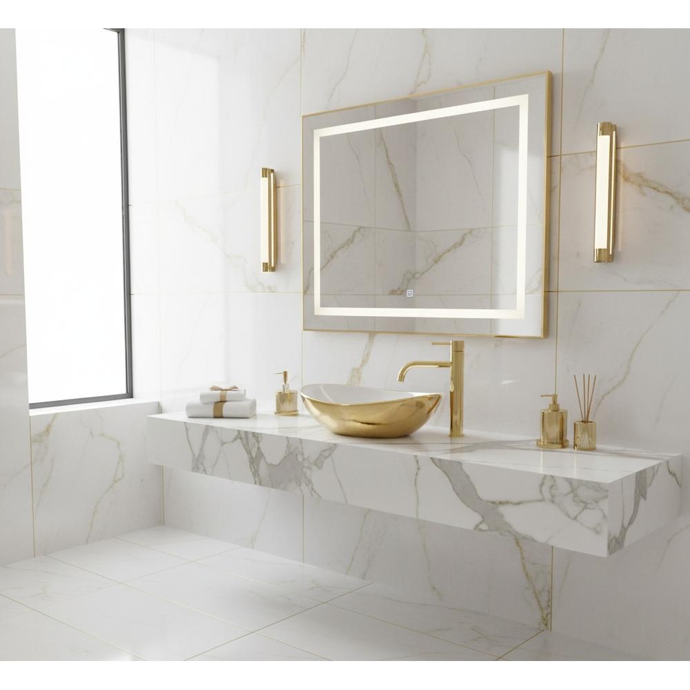 Umywalka nablatowa Basaro Sara Gold / White