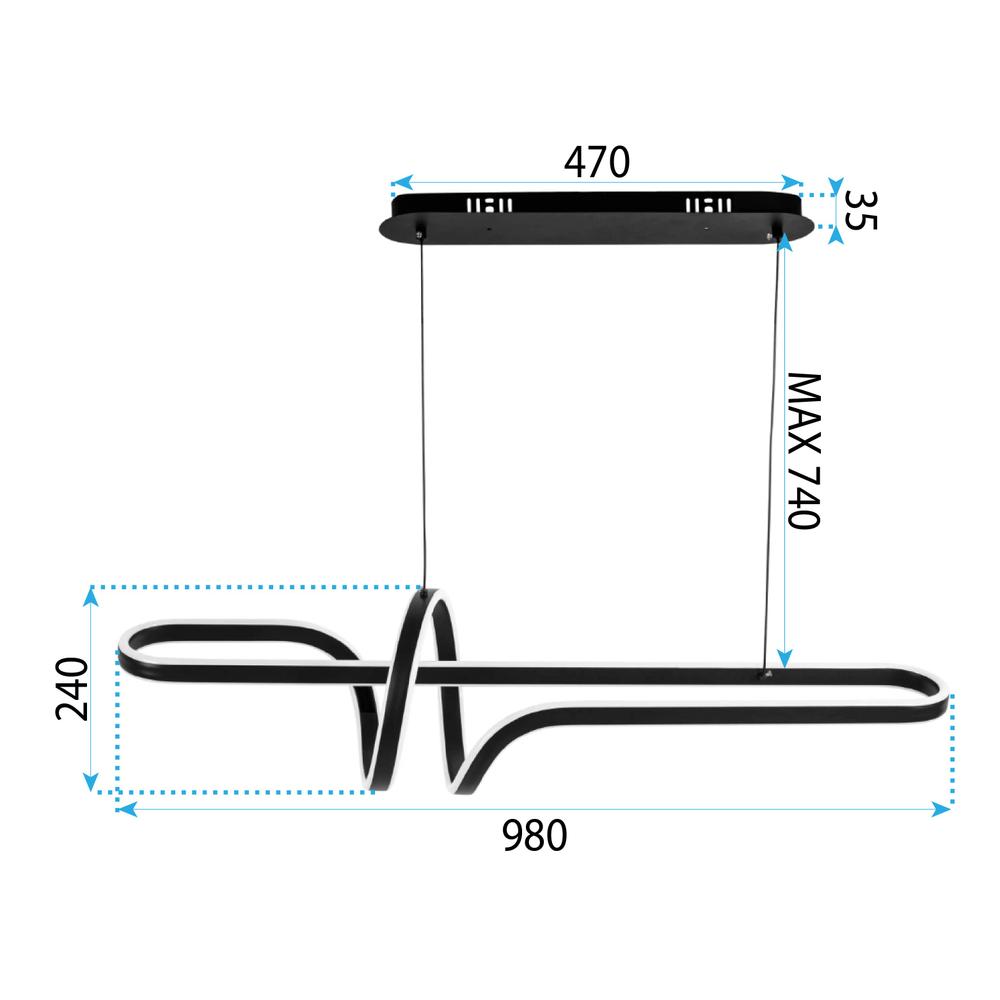 Lampe LED G038-CP Black