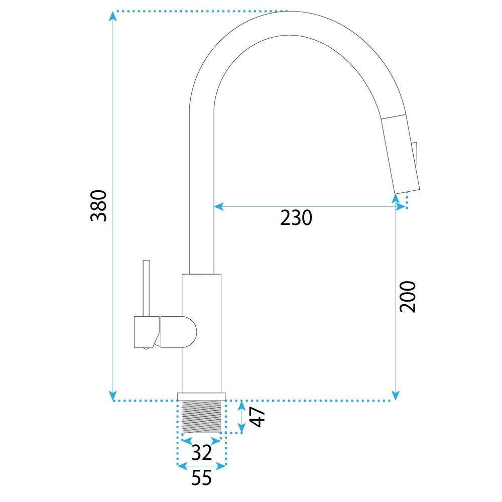 Kitchen faucet REA Ontario Brush Gold