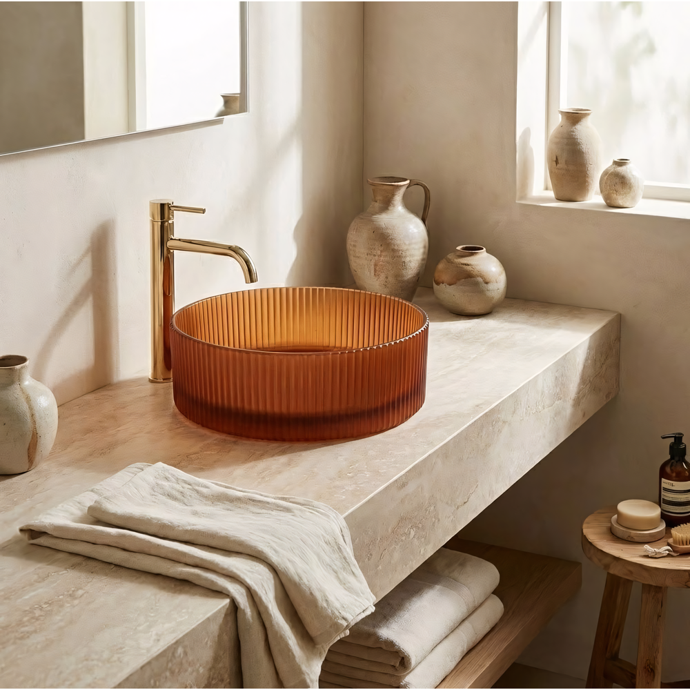 Umywalka nablatowa Rea Suri Brown