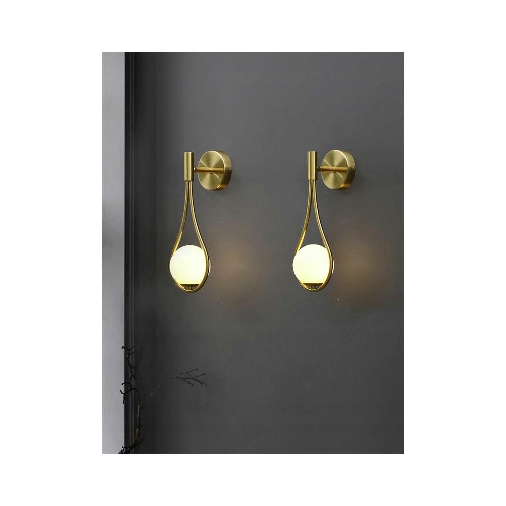 Wandlampe Glas Kugel Gold APP603-1W