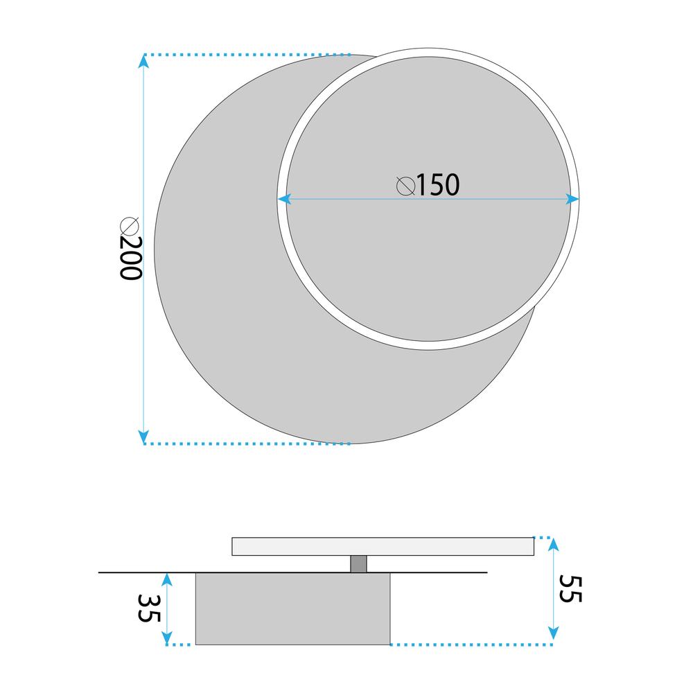 WANDLEUCHTE LED LHJ082-W BLACK