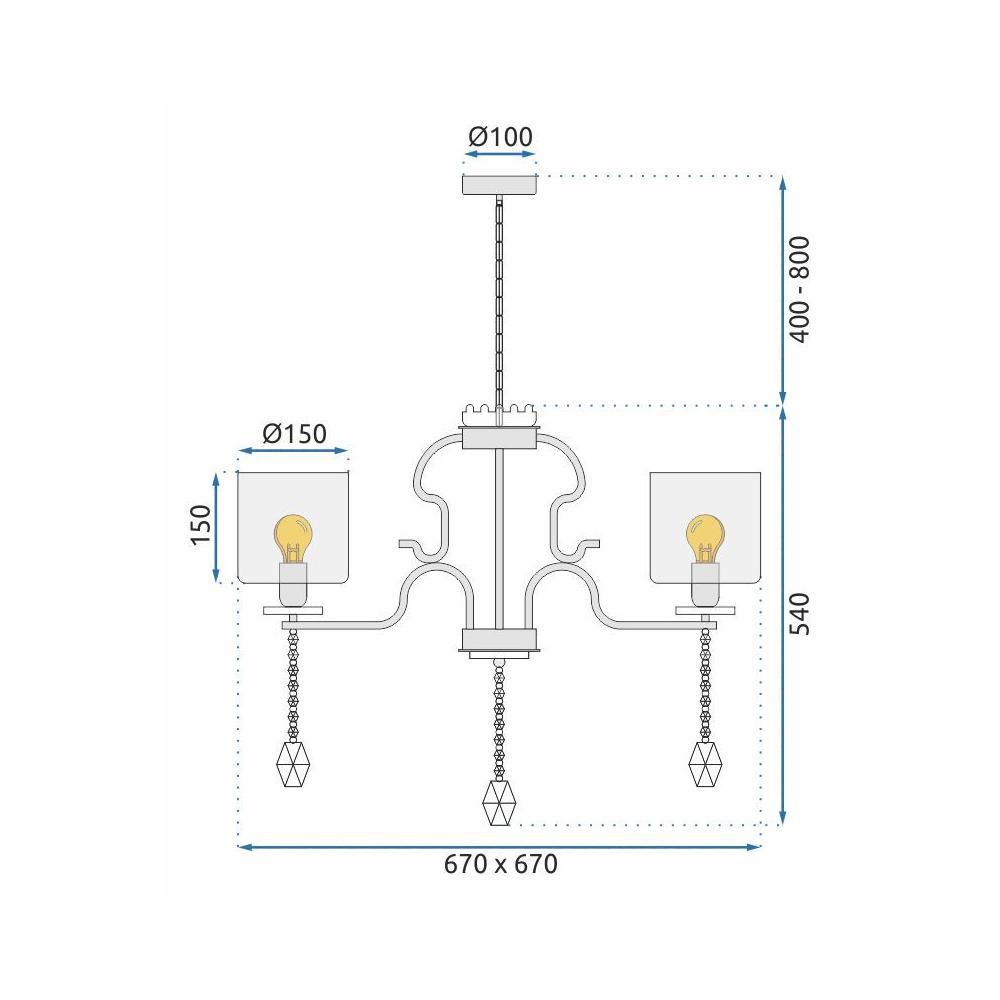 Hängelampe Cristal APP958-5CP