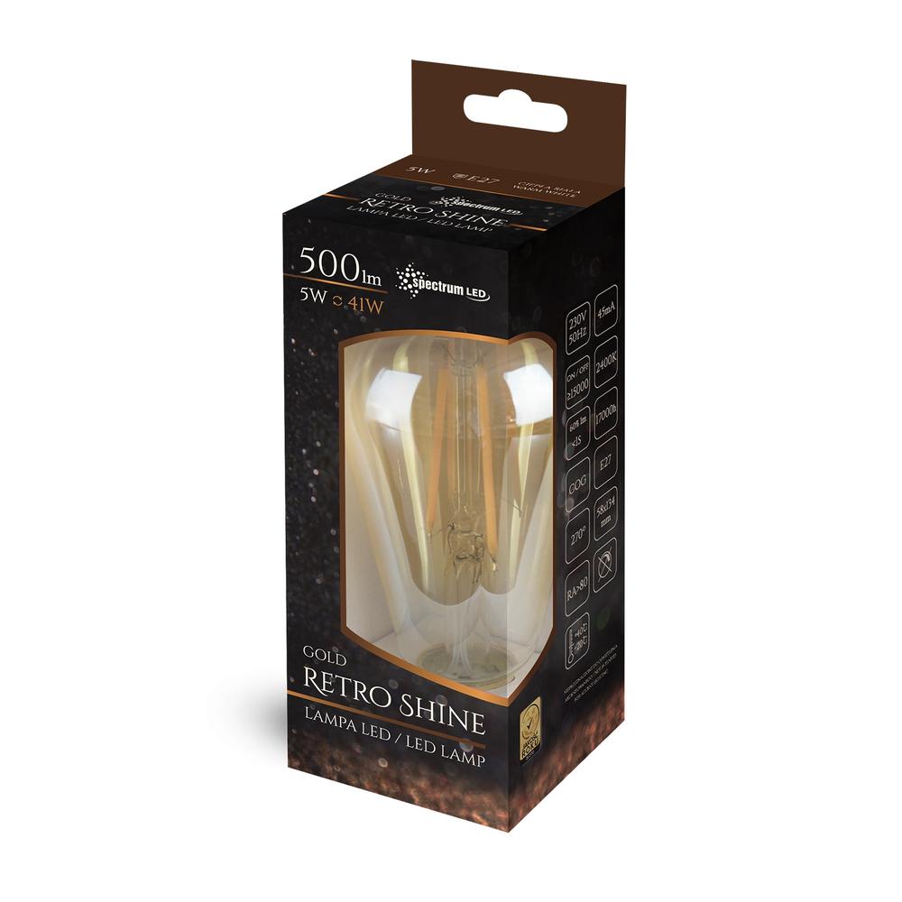 Glühbirne LED warm E-27 230V 5W Edison 14460 ST58