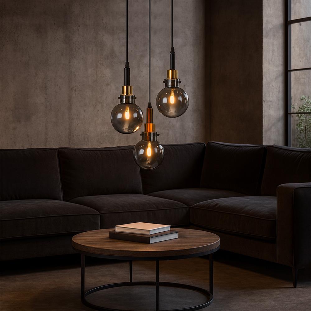 Hängelampe APP1125-3CP Black Gold