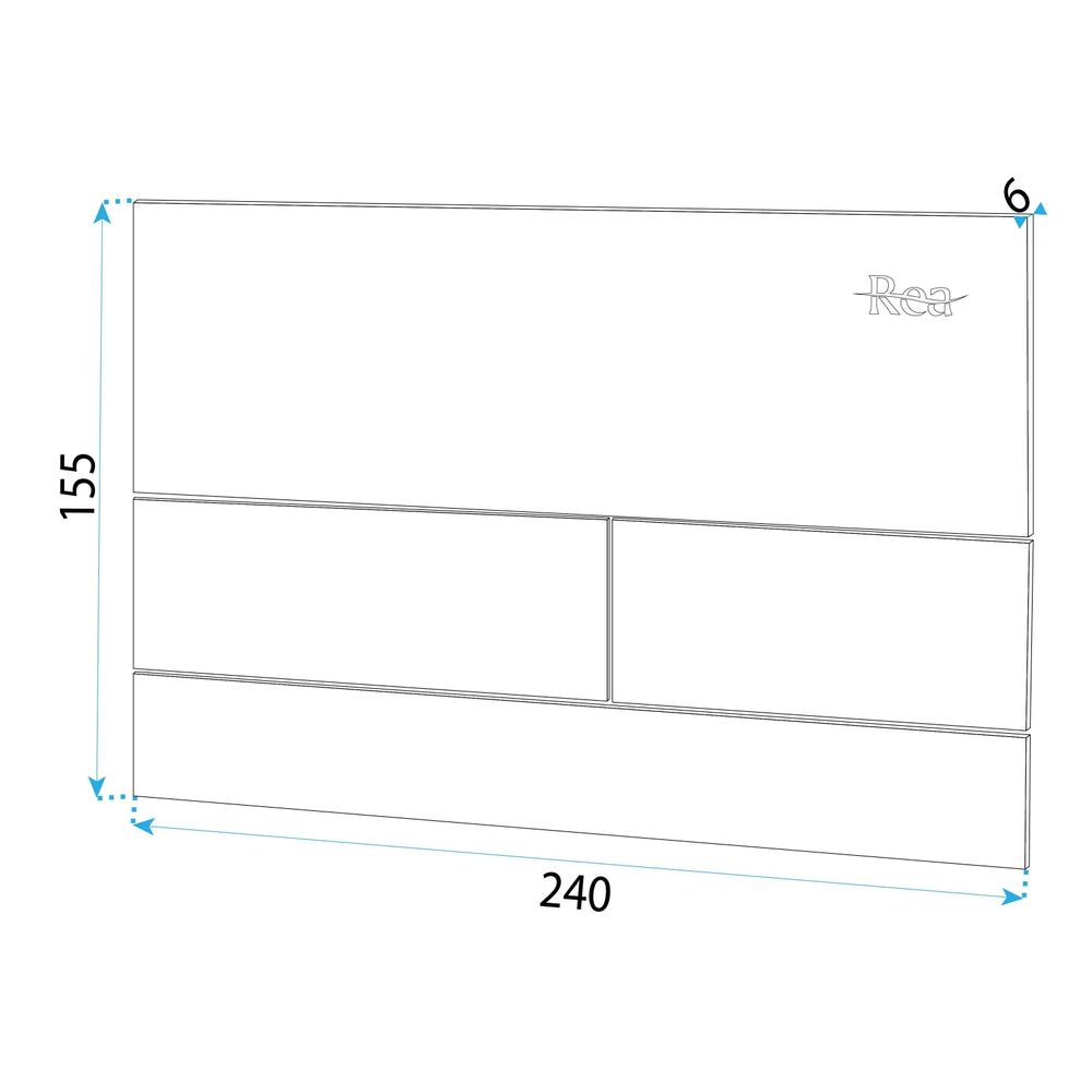 Concealed cistern frame K011A-Q Rea T White Glass