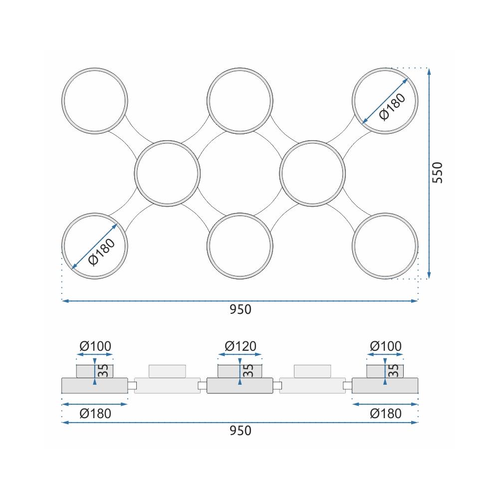 Deckenlampe Black APP525-8C