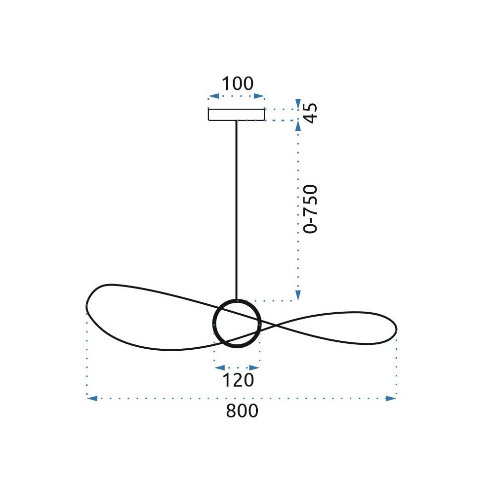 Hängelampe LED 80cm APP652-1CP