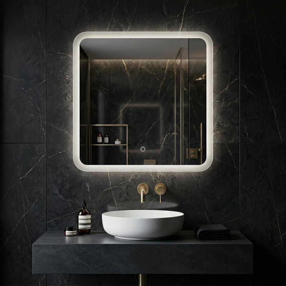 Lustro ścienne LED 70x70cm TOP-2