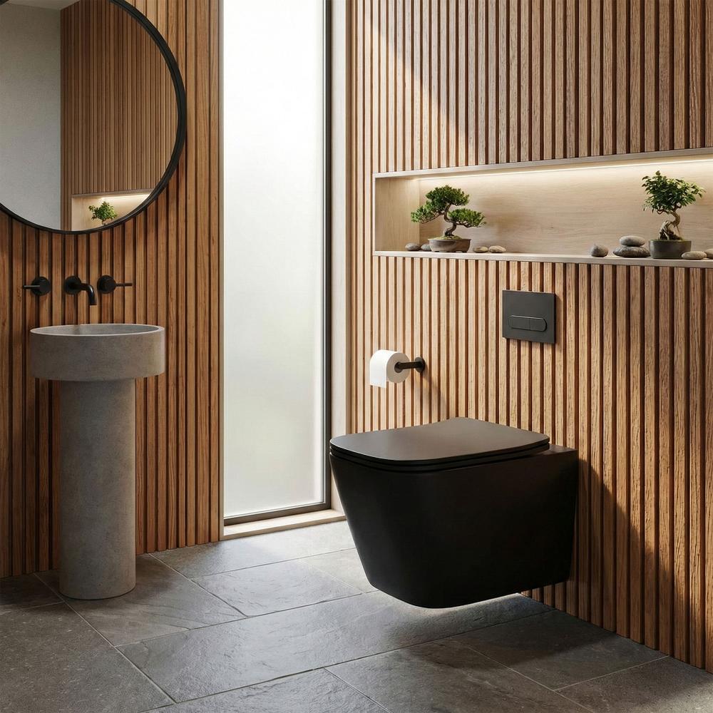 Toilet bowl Rea Julio Black Matt
