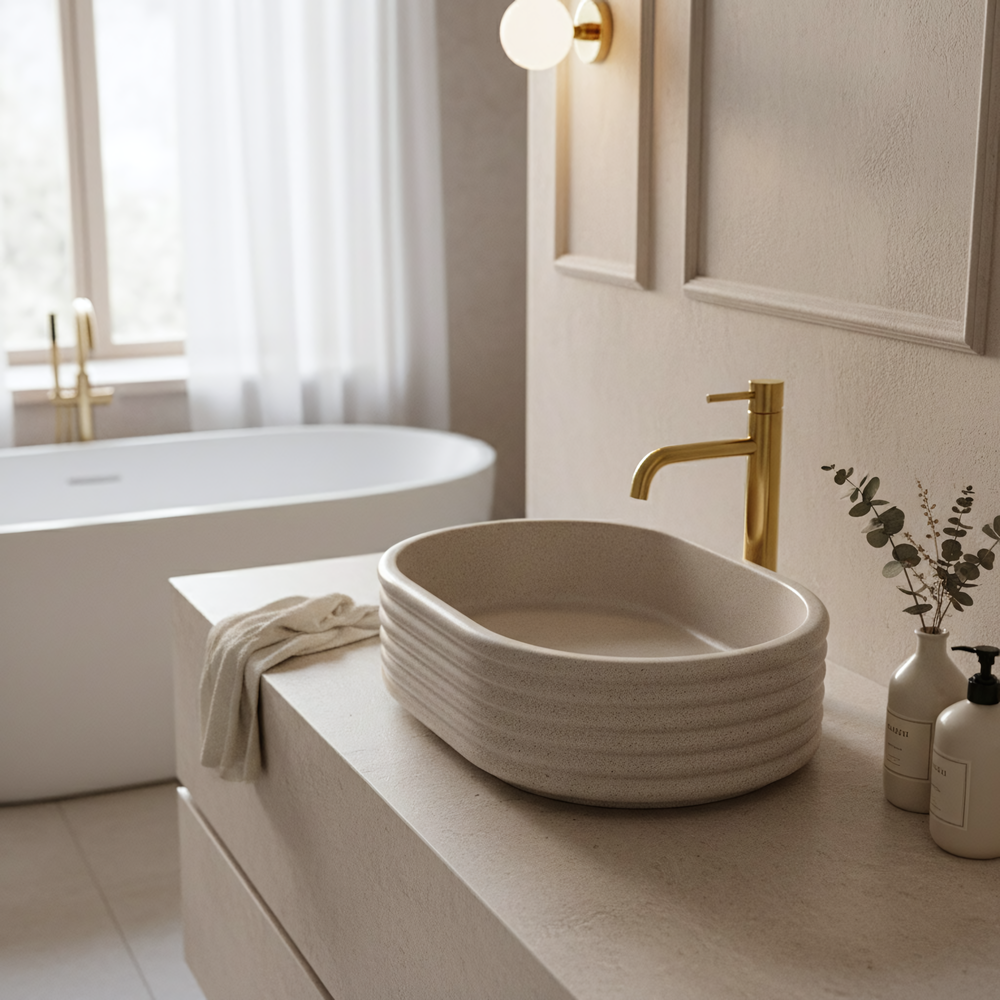 Countertop Basin Rea Nicoletta Beige