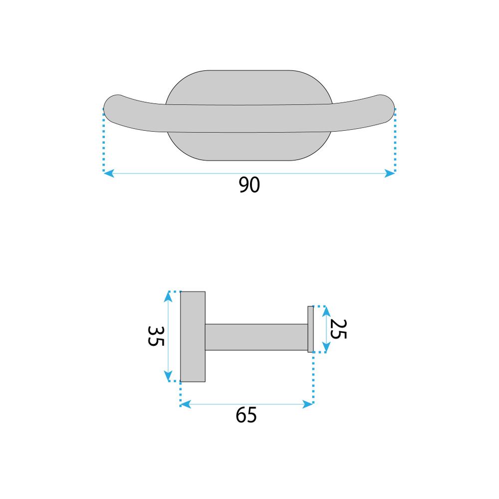 Percha de baño Til 105 Black