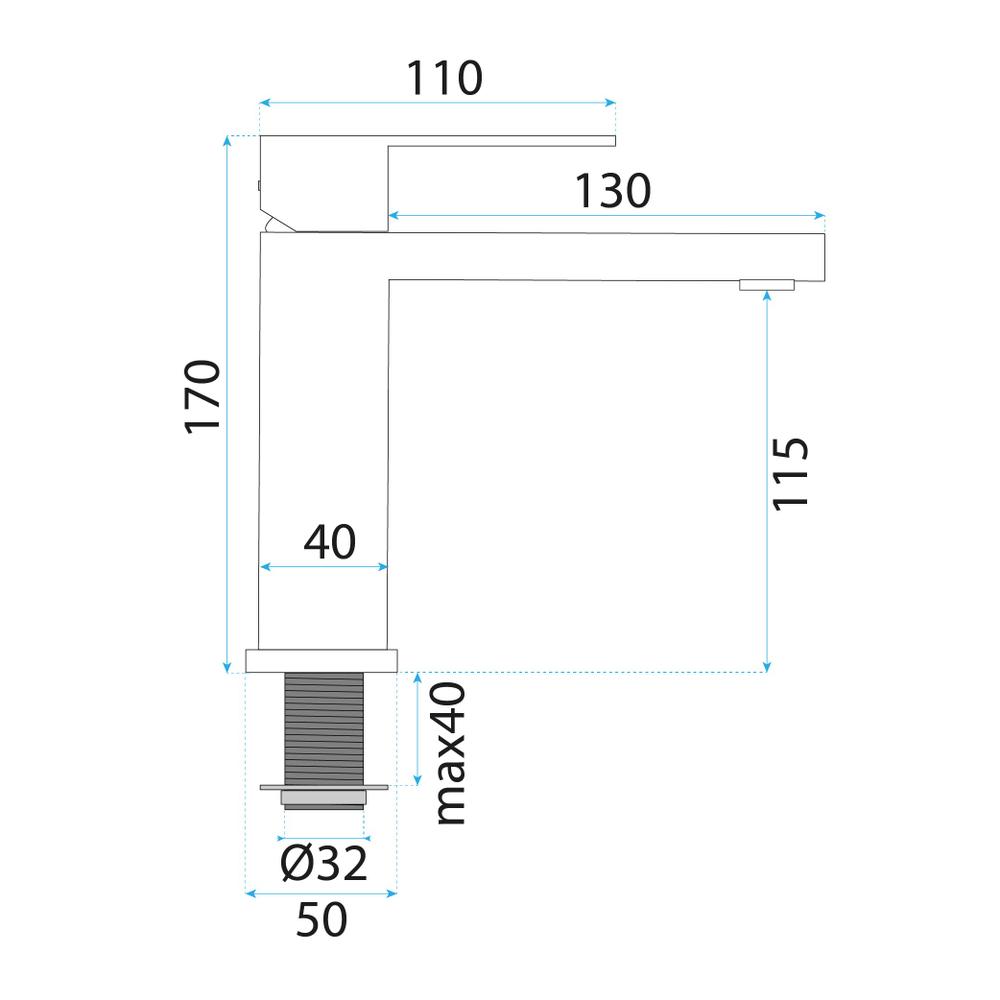 Bathroom faucet Rea Arlo Brush Gold