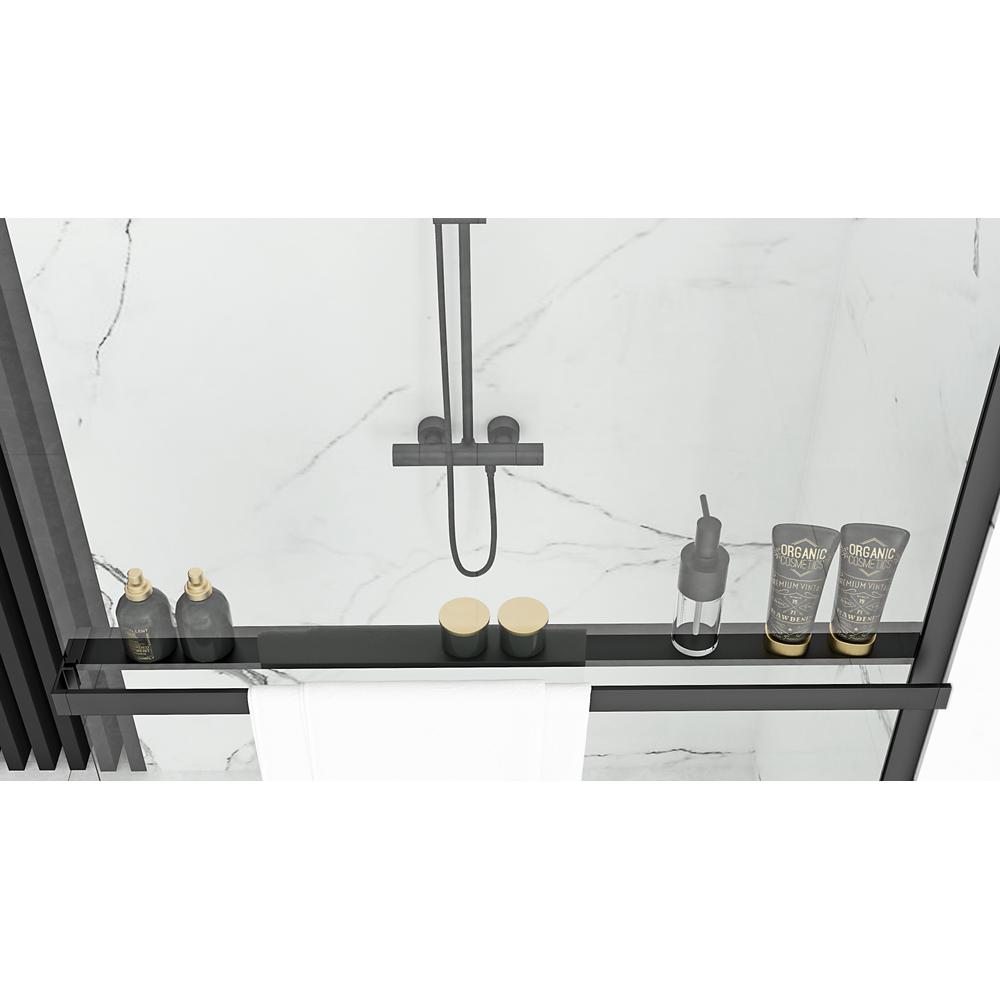 Shower screen Rea Aero Black Mat 120 + hanger EVO