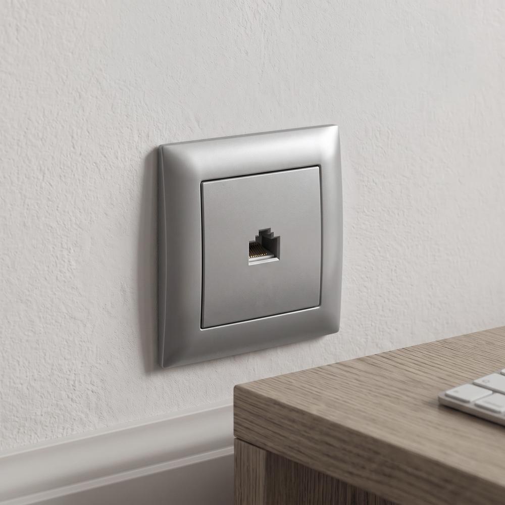Gniazdo RJ45 OSTE JNH010-S Szare