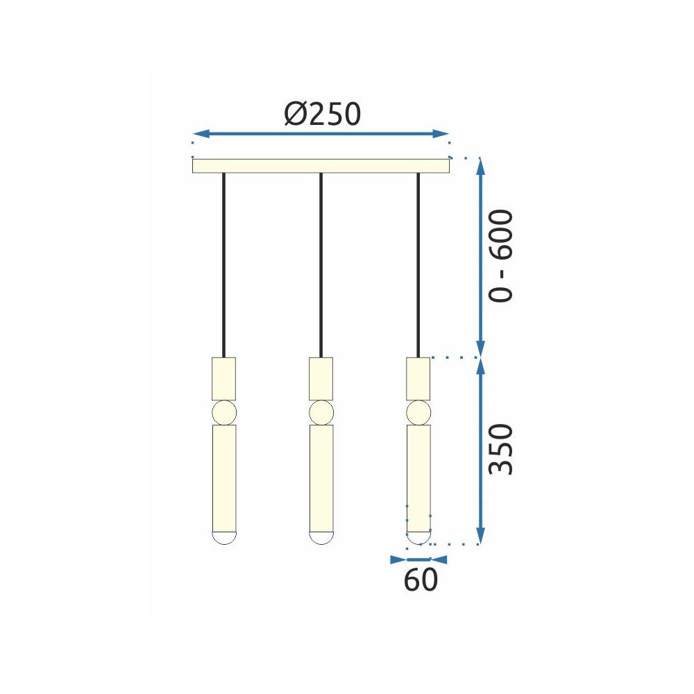 Hängelampe gold APP471-3CP