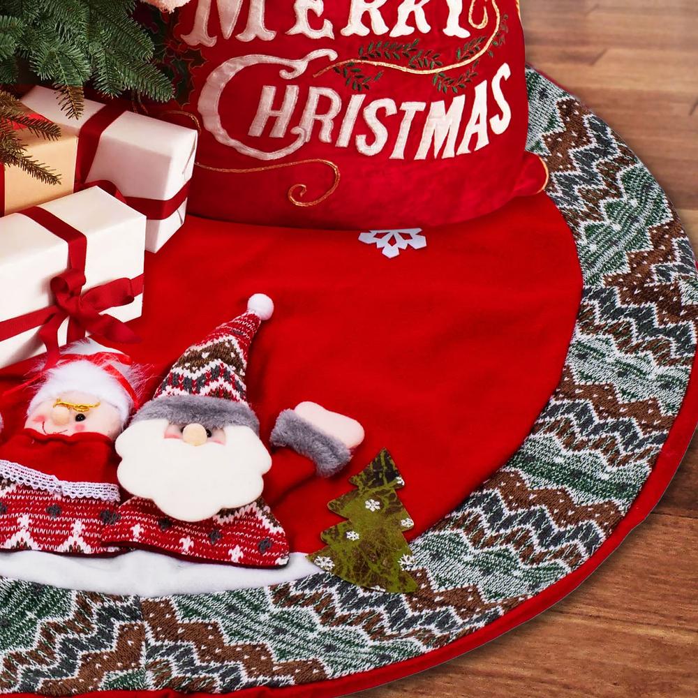 Mata pod choinkę czerwona YX22025 80 cm