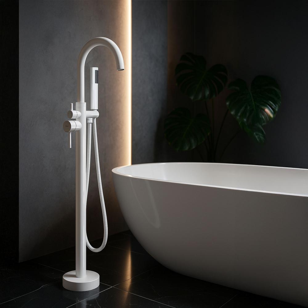 Free-standing faucet Rea Lungo White