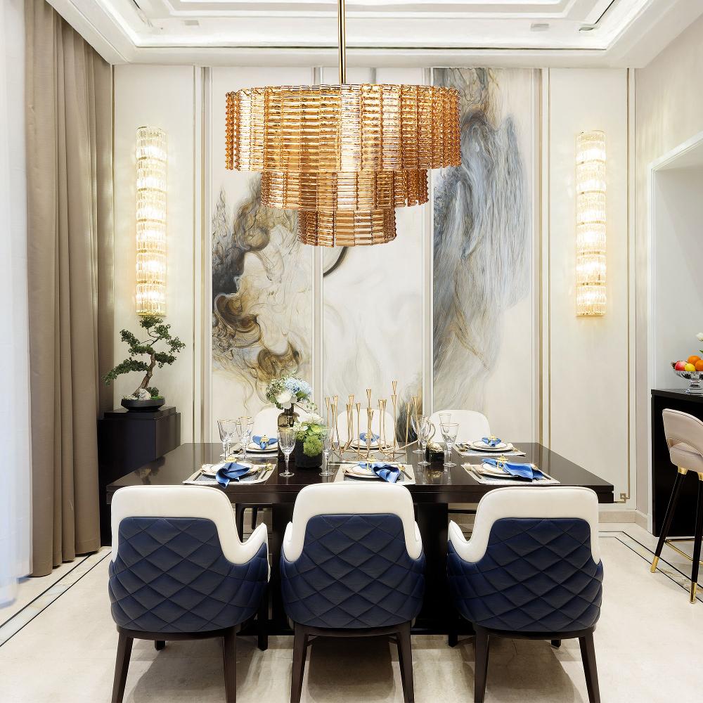 Hängelampe für die Decke APP1677-8CP Braun