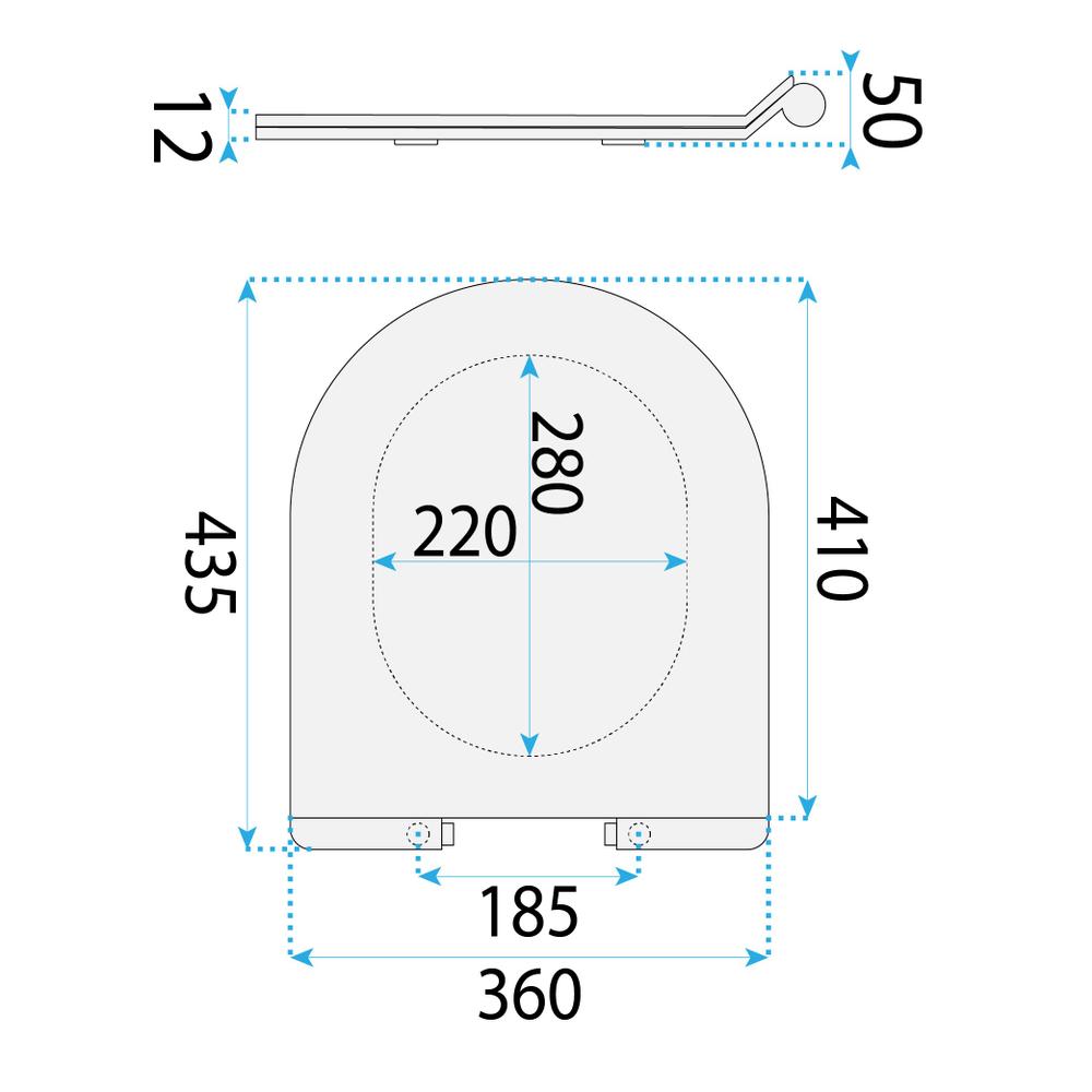 Седалка за тоалетна UF DUROPLAST FLAT WHITE