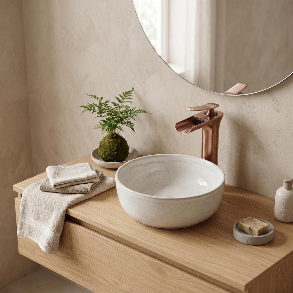 Rubinetto da lavabo Rea Laguna antique Brush Copper high