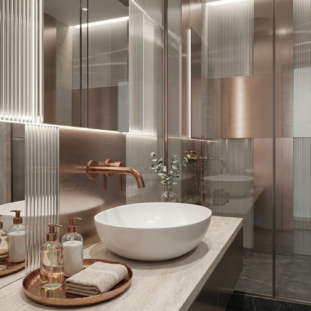 Wall Mounted faucet Rea Foster Brush Copper