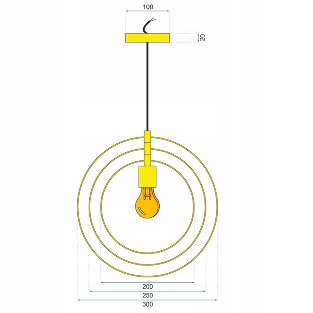 Hängelampe Ring Metall Gold APP286-1CP