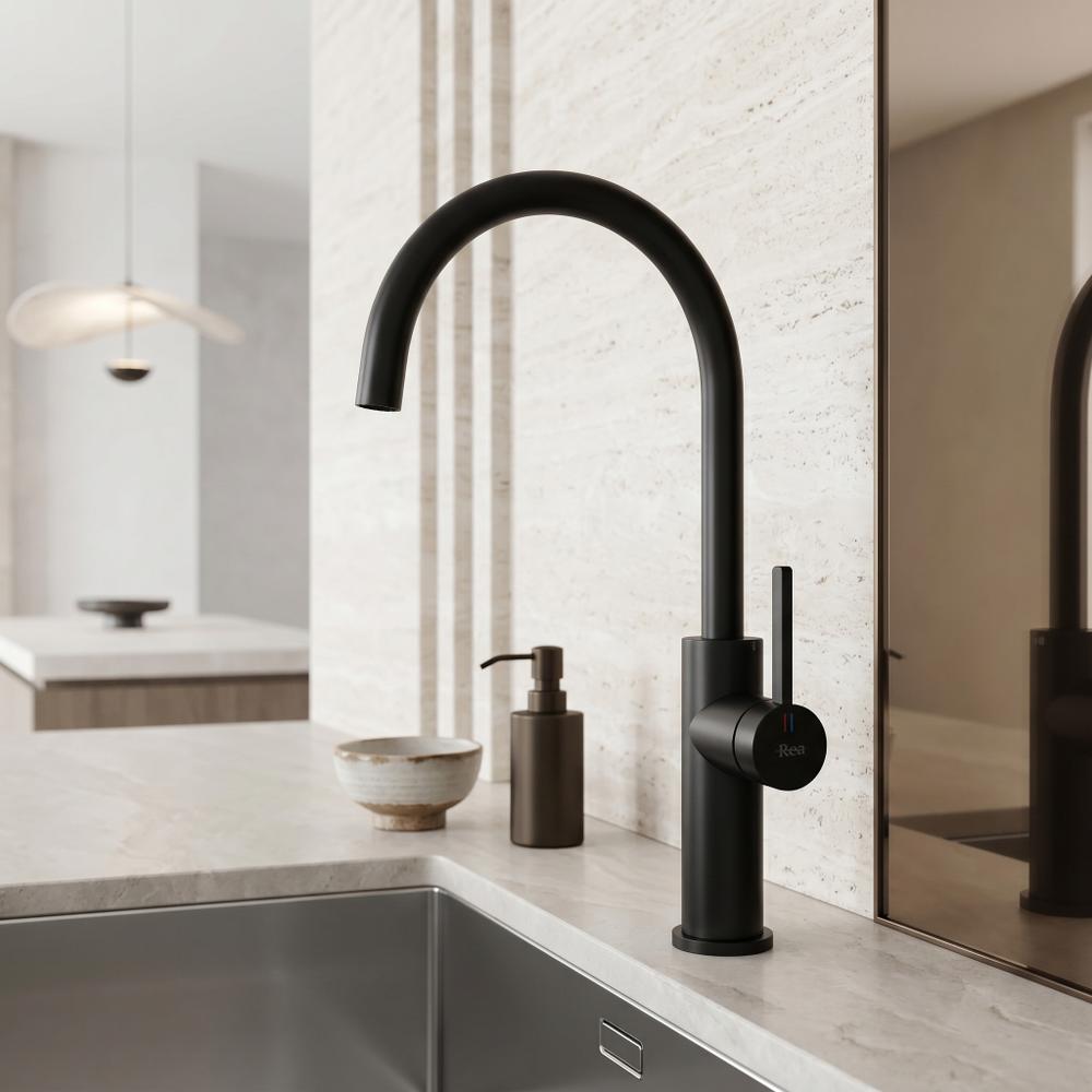 Смеситель кухонный REA Rivo Black