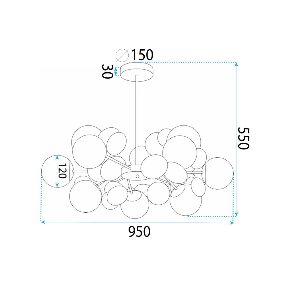 Hängelampe Gold/White APP1565-12