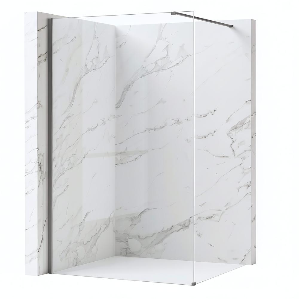 Stena za prhanje Rea Flexi Transparent / Titan 70