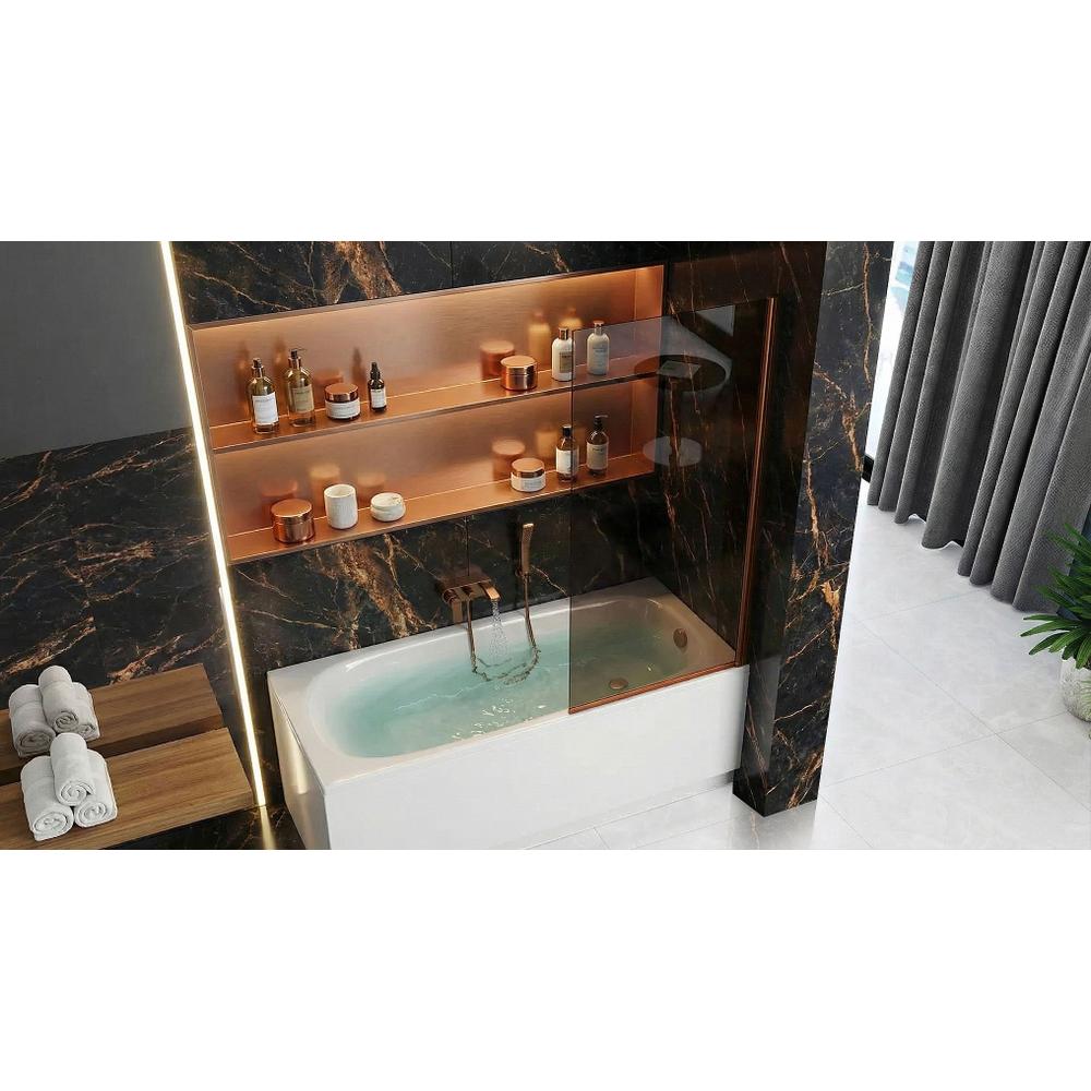 Badewanneaufsatz Rea Elegant Brush Copper 70