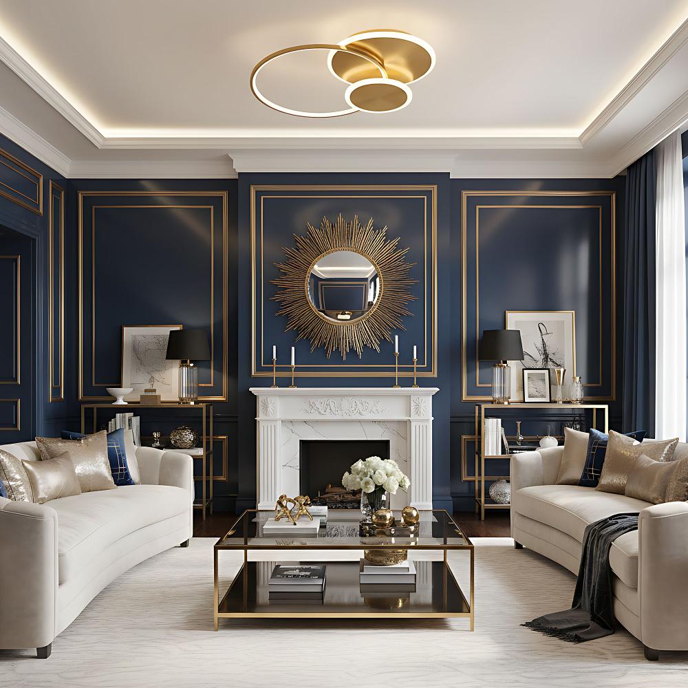 Люстра стельова APP1711-C Brush Gold  LED