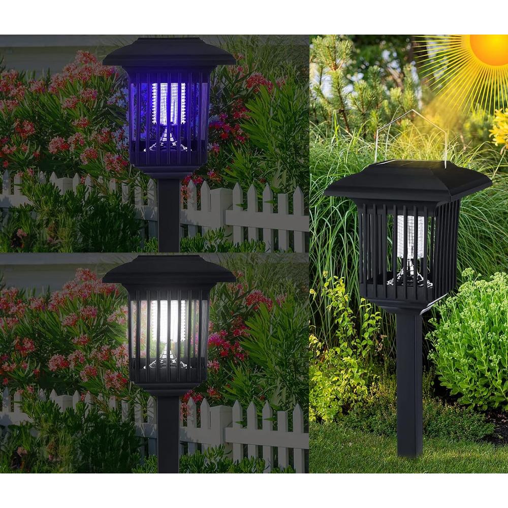 Lampa ogrodowa solarna LED owadobójcza J-22 Czarna