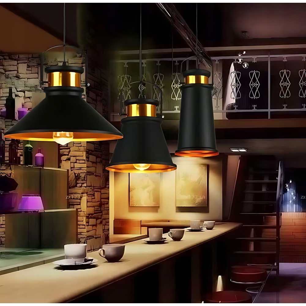 Hängelampe ASTI A Black / Gold