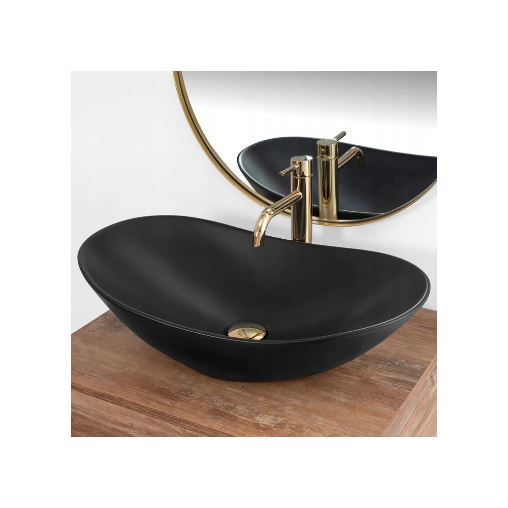 Umywalka nablatowa Rea Royal 60 Black Mat