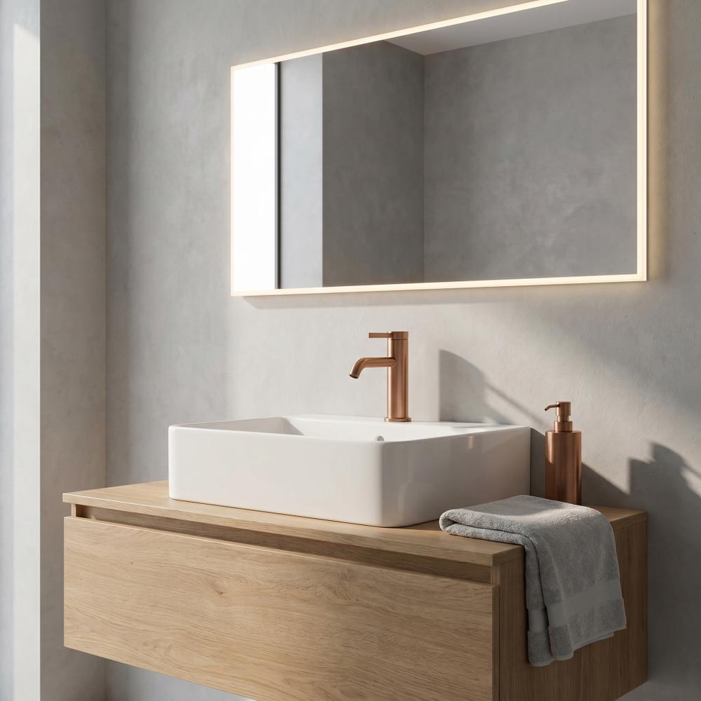 Robinet de salle de bain Rea Rivo Brush Copper