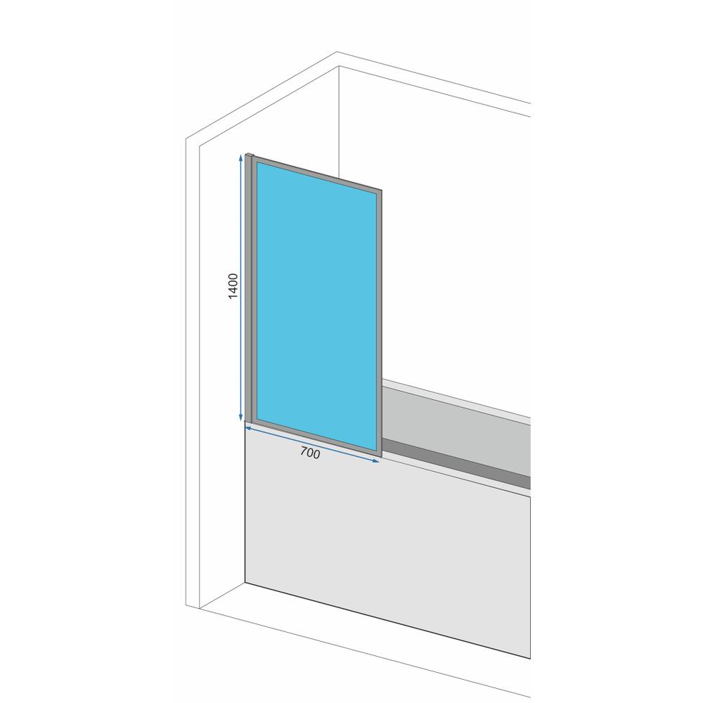 Schermo vasca Rea Lagos-1 Mobile 70 Black