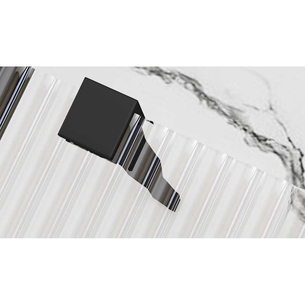 Τοίχο ντους Rea Aero Intimo Matt Black 90