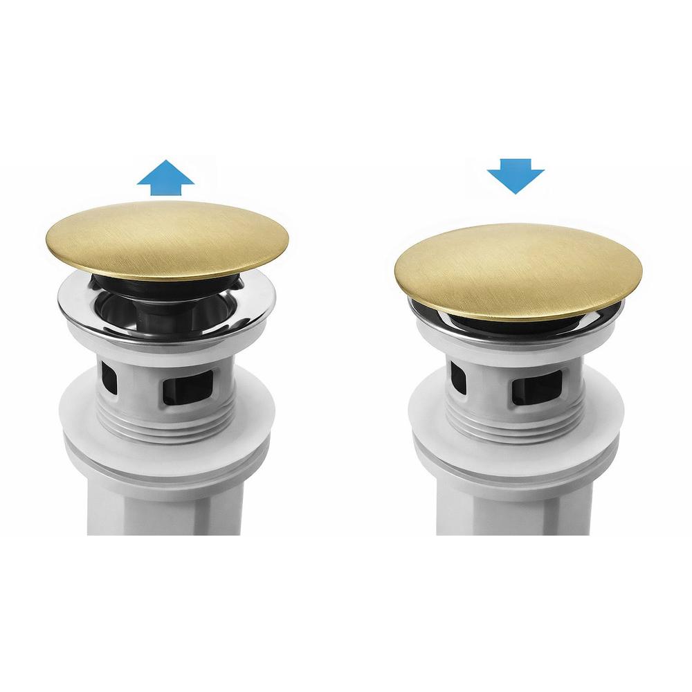 Syfon umywalkowy z korkiem klik-klak Rea Flow Złoty Szczotkowany