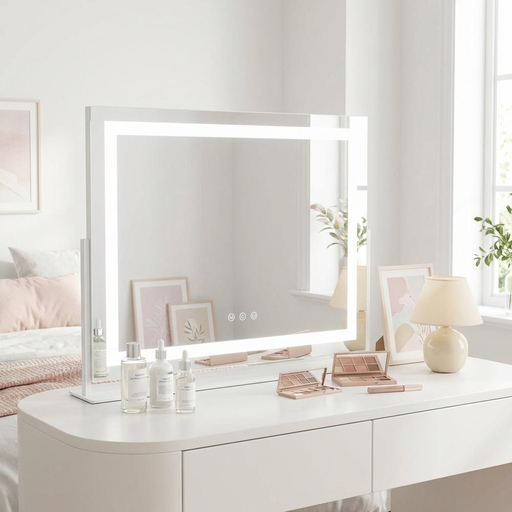 Lustro LED Studio Białe 58x45