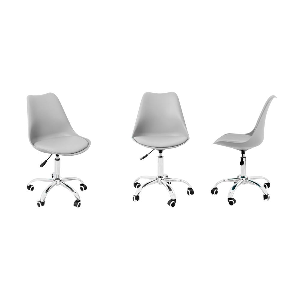 Krzesło Biurowe z poduszką Jasno Szare