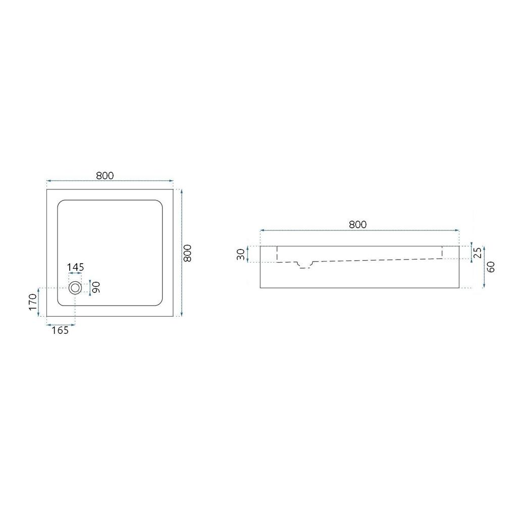 Zuhanykabin Rea City 80x80 Copper Brush