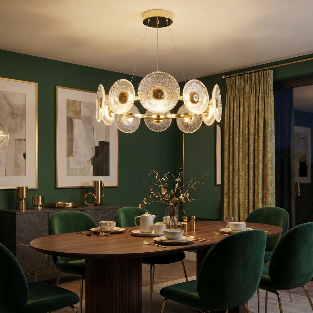 LAMPA SUFITOWA WISZĄCA SWE071-CP 60cm ZŁOTA
